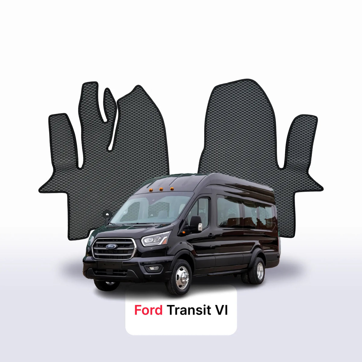 Car mats EVA for Ford Transit 6 gen 2013-2028 year BUS 9 seater