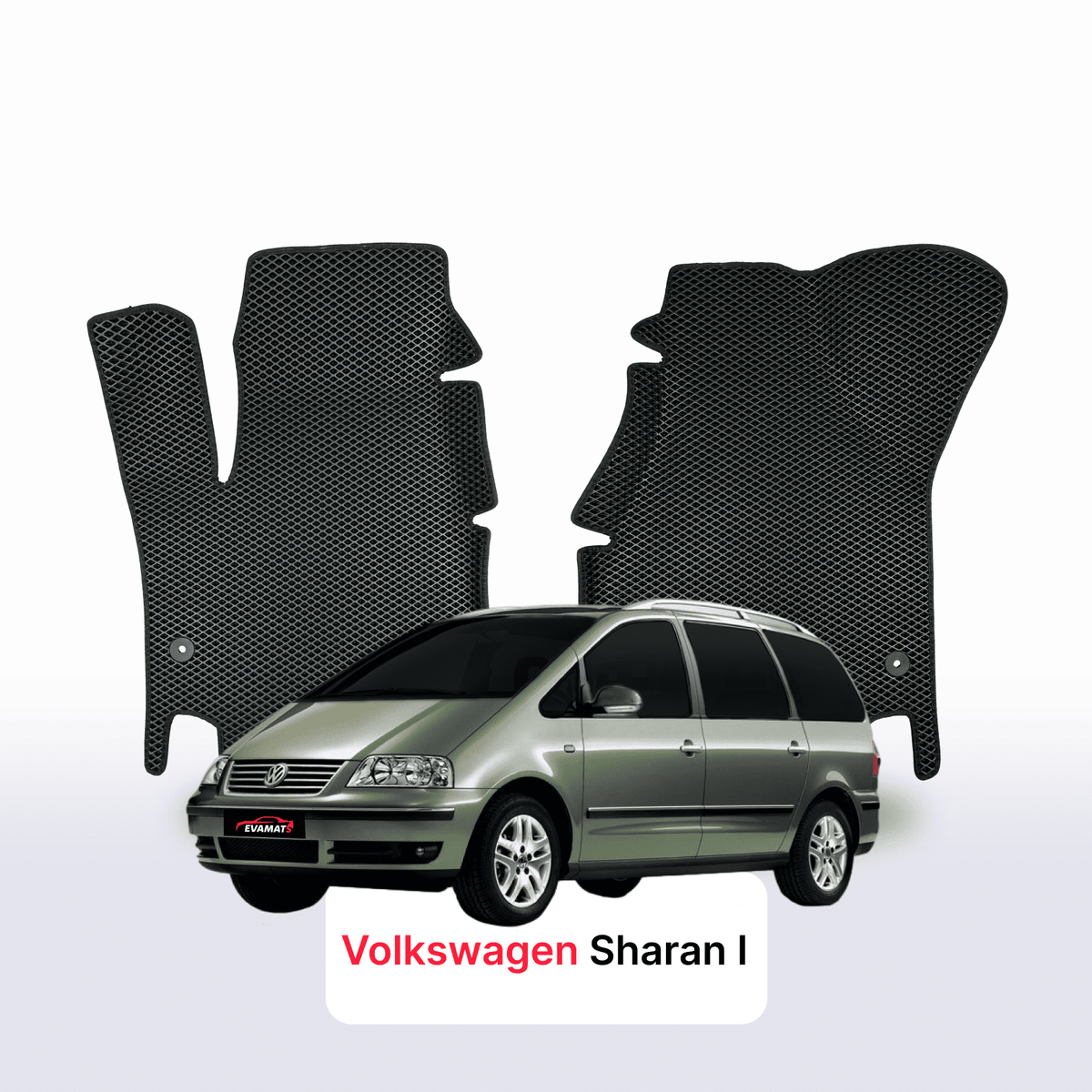 Car mats EVA for Volkswagen Sharan facelift I gen 2000-2010 year MINIVAN