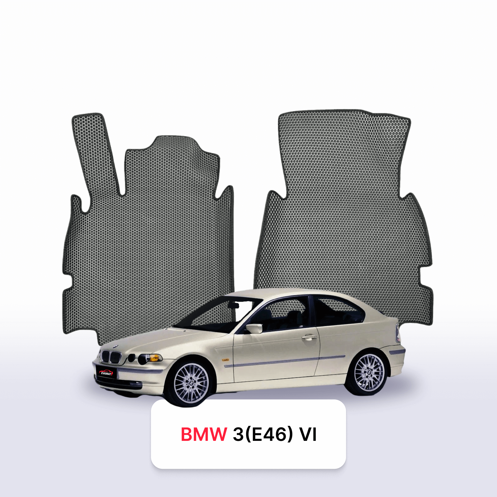 Car mats EVA for BMW 3(E46) 4 gen 2001-2007 year COMPACT HATCHBACK 3 door