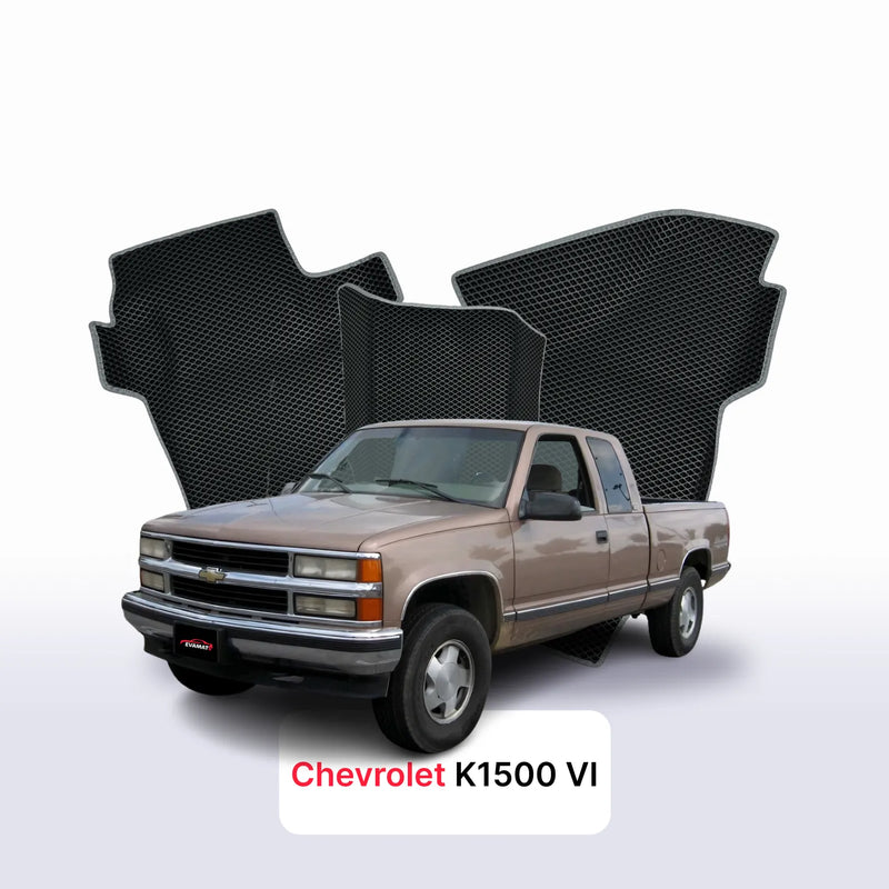 Car mats EVA for Chevrolet K1500 4 gen 1988-2003 year Pick-Up one-and-half cabin