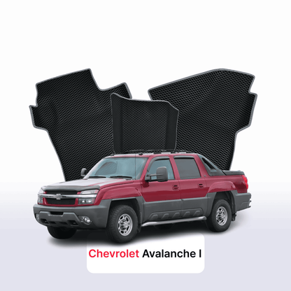 Car mats EVA for Chevrolet Avalanche 1 gen 2001-2006 year PICK-UP double cabin