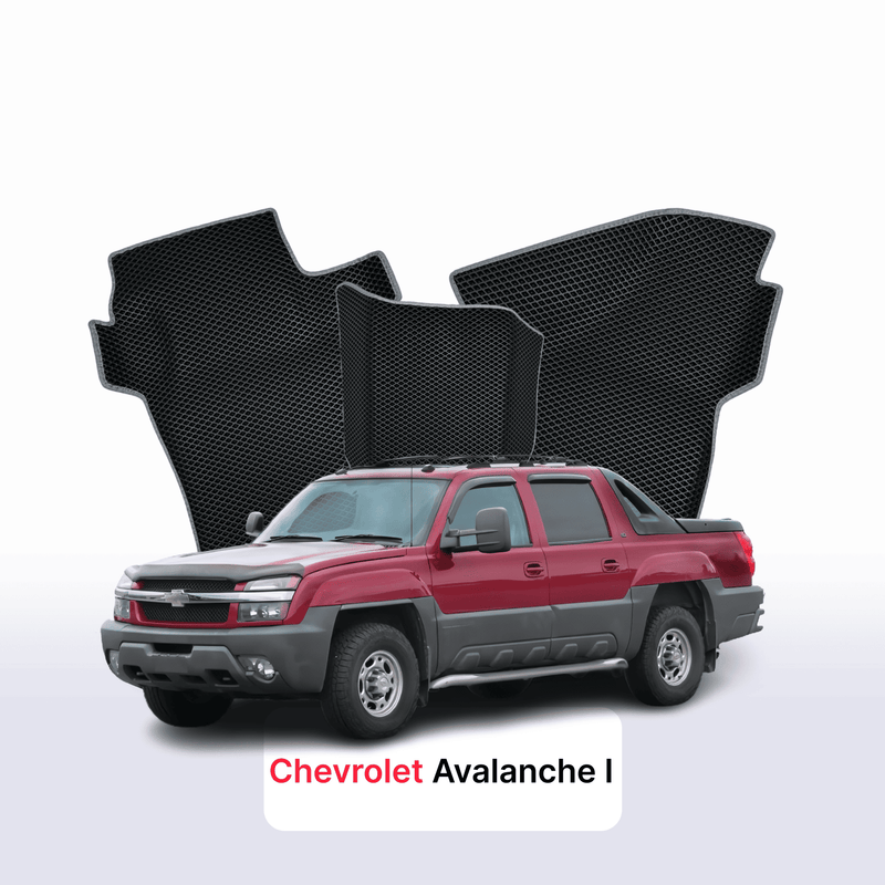 Car mats EVA for Chevrolet Avalanche 1 gen 2001-2006 year PICK-UP double cabin