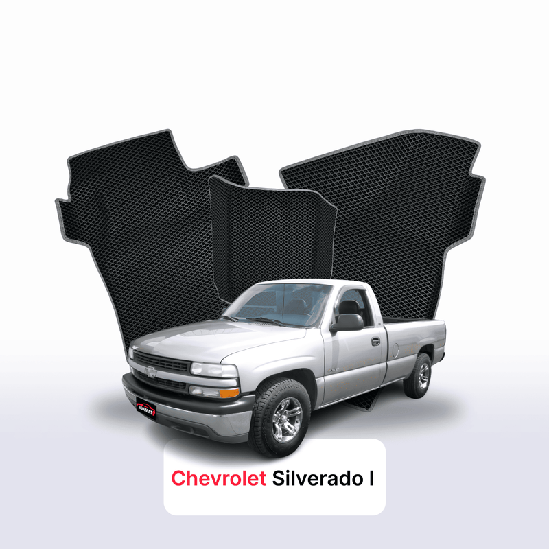 Car mats EVA for Chevrolet Silverado(GMT800) 1 gen 1998-2007 year PICK-UP single cabin