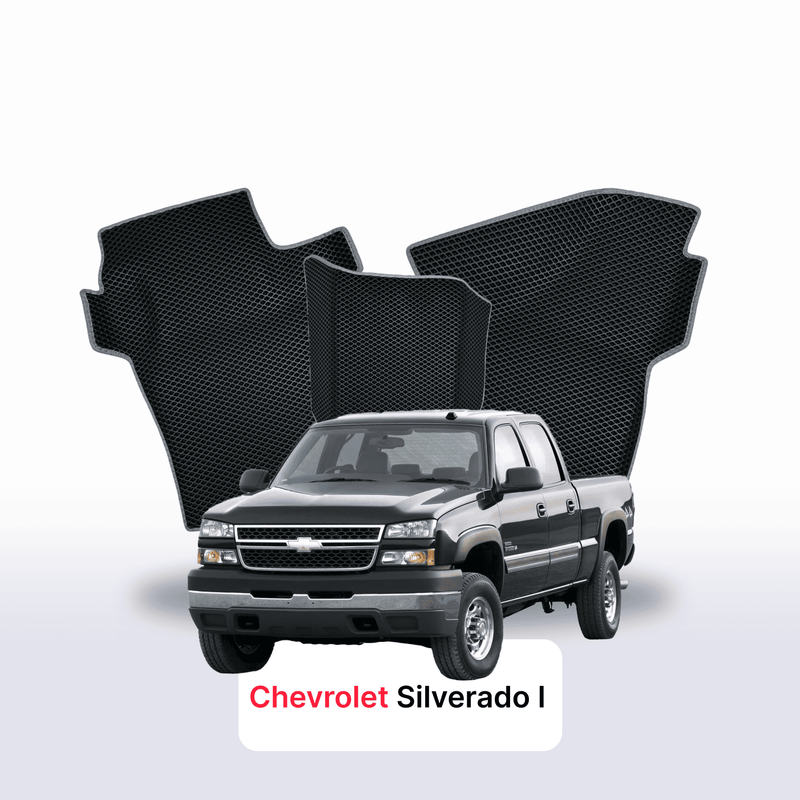 Car mats EVA for Chevrolet Silverado(GMT800) 1 gen 1998-2007 year PICK-UP double cabin
