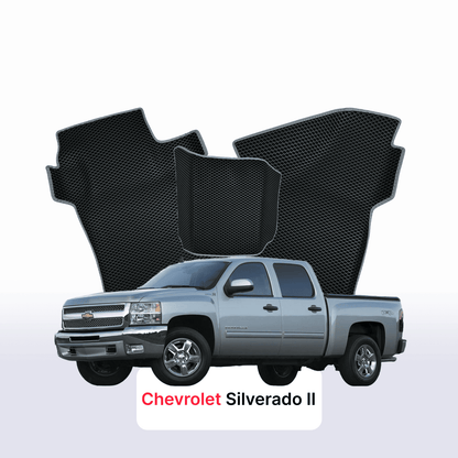 Car mats EVA for Chevrolet Silverado(GMT900) 2 gen 2007-2013 year PICK-UP double cabin