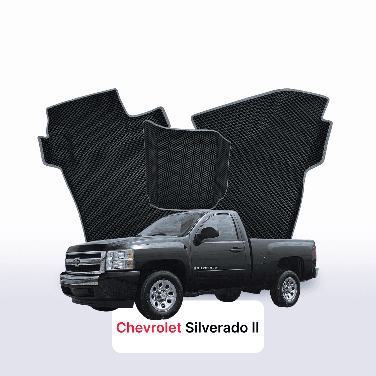 Car mats EVA for Chevrolet Silverado(GMT900) 2 gen 2007-2013 year PICK-UP single cabin