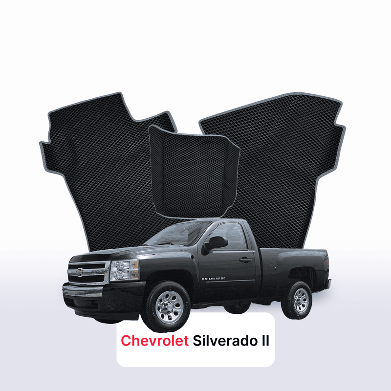Car mats EVA for Chevrolet Silverado(GMT900) 2 gen 2007-2013 year PICK-UP single cabin