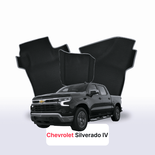 Car mats EVA for Chevrolet Silverado(T1XX) 4 gen 2019-2028 year PICK-UP double cabin Grew