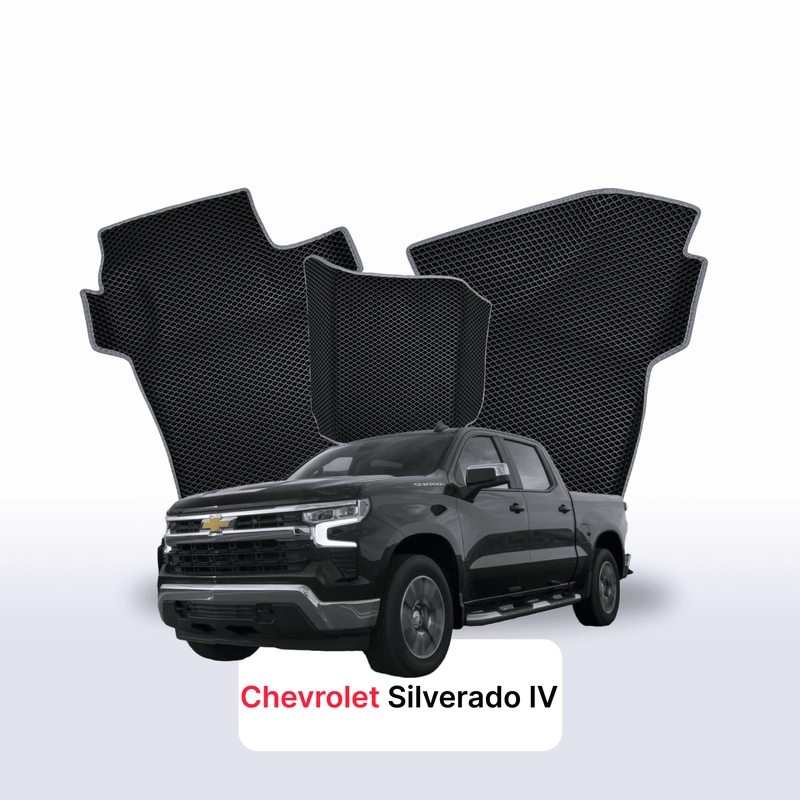 Car mats EVA for Chevrolet Silverado(T1XX) 4 gen 2019-2028 year PICK-UP double cabin Grew