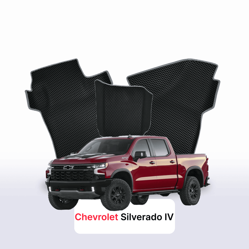 Car mats EVA for Chevrolet Silverado(T1XX) 4 gen 2019-2028 year PICK-UP double cabin ZR2
