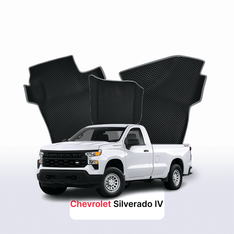 Car mats EVA for Chevrolet Silverado(T1XX) 4 gen 2019-2028 year PICK-UP single cabin