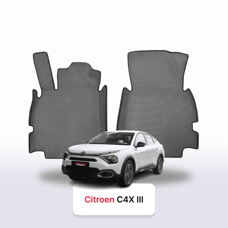 Car mats EVA for Citroen C4X III gen 2020-2028 year SEDAN + EVA heel pad