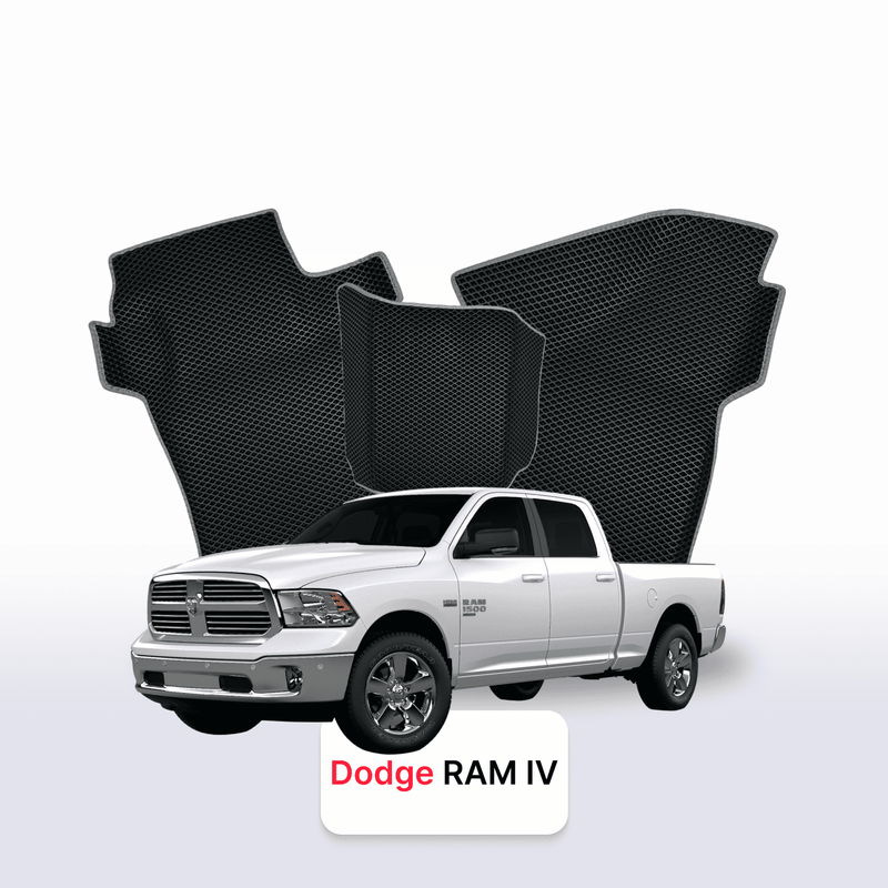 Car mats EVA for Dodge RAM(DSDJ) 4 gen 2008-2019 year PICK-UP  double cabin