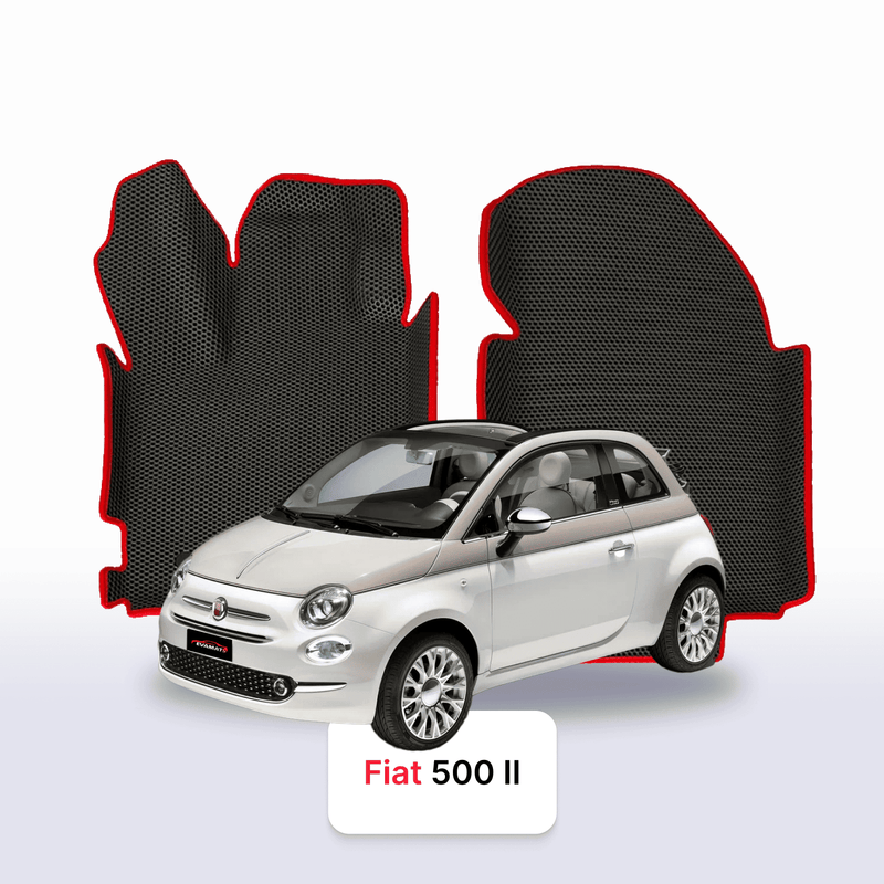 Car mats EVA for Fiat 500 2 gen 2007-2024 year HATCHBACK 3 door CABRIO