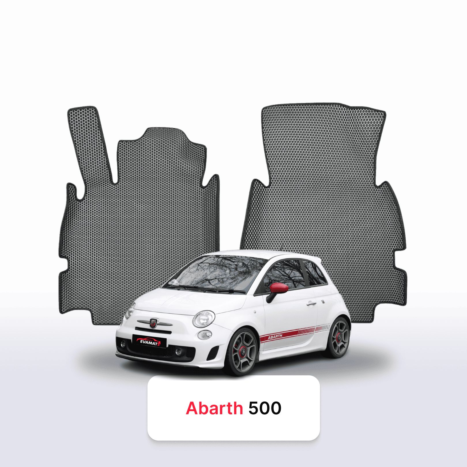 Car mats EVA for Fiat 500(Abarth) 2 gen 2007-2024 year HATCHBACK 3 door