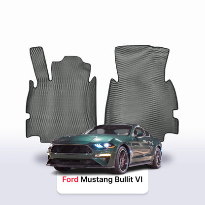Car mats EVA for Ford Mustang Bullit VI gen 2018-2023 year COUPE