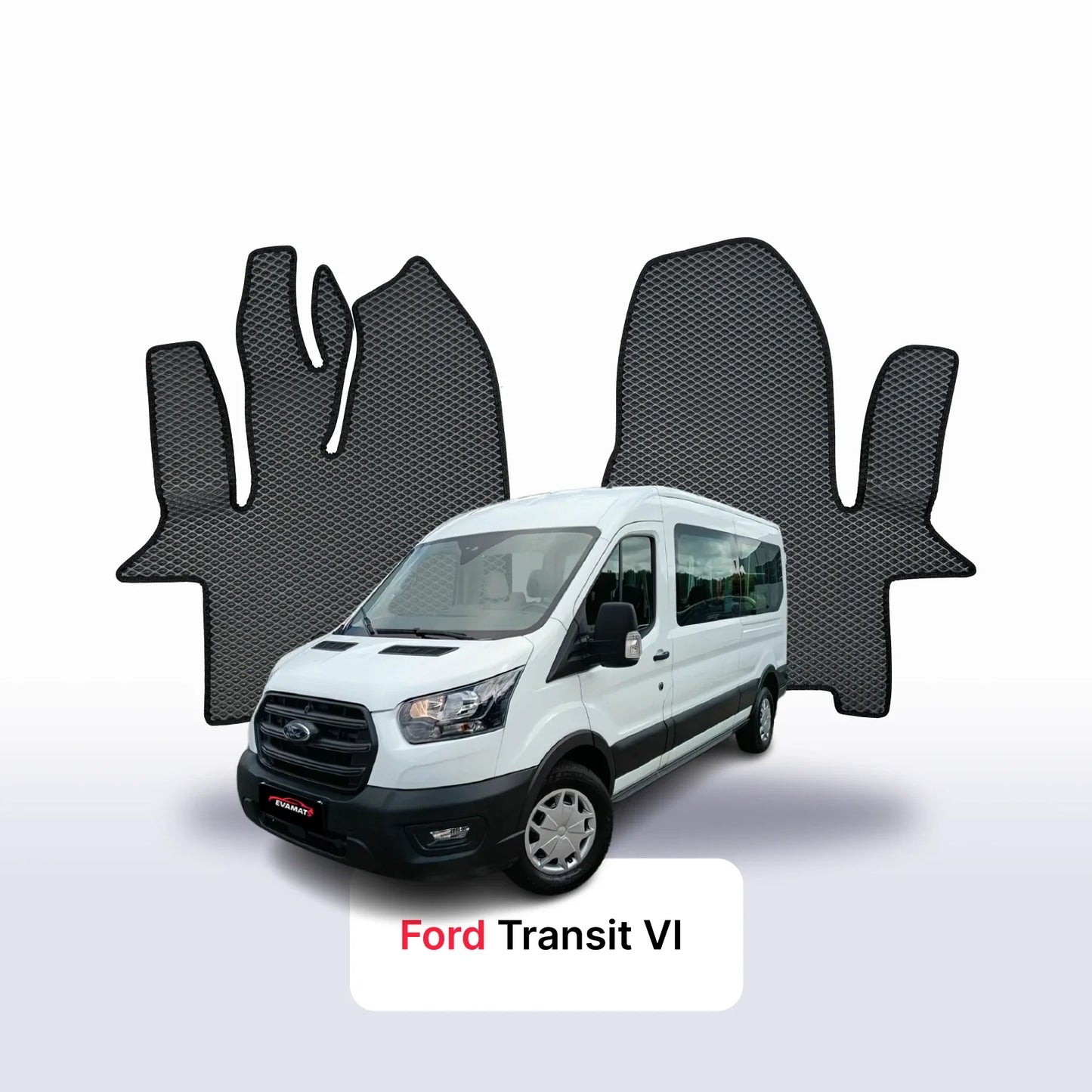 Car mats EVA for Ford Transit Long 6 gen 2018-2027 year BUS 9 seater