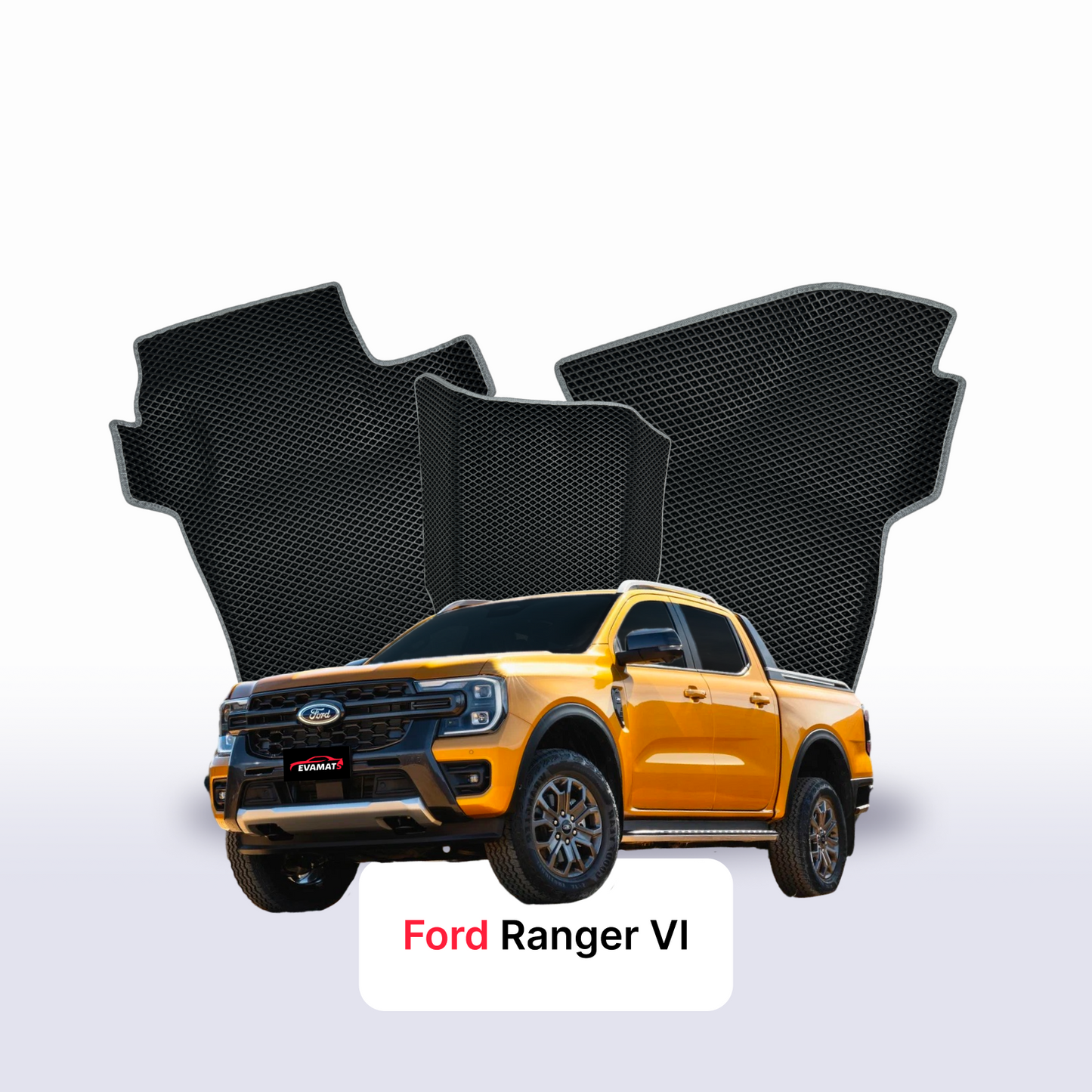 Car mats EVA for Ford Ranger 6 gen 2022-2028 year PICK-UP double cabin (Double Cab)