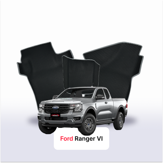 Car mats EVA for Ford Ranger 6 gen 2022-2028 year PICK-UP półtorej kabiny