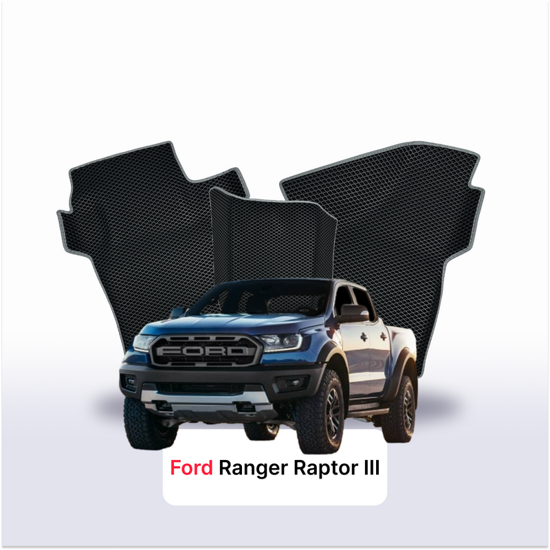 Car mats EVA for Ford Ranger Raptor 5 gen 2019-2023 year PICK-UP double cabin