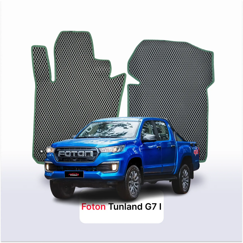 Car mats EVA for Foton Tunland G7 1 gen 2019-2027 year Pick-Up  double cabin