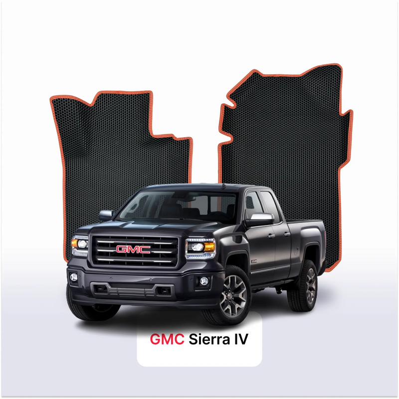 Car mats EVA for GMC Sierra 4 gen 2013-2019 year Pick-Up double cabin