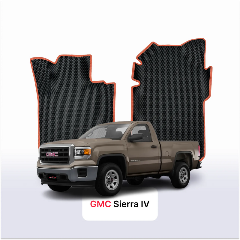 Car mats EVA for GMC Sierra 4 gen 2013-2019 year Pick-Up single cabin