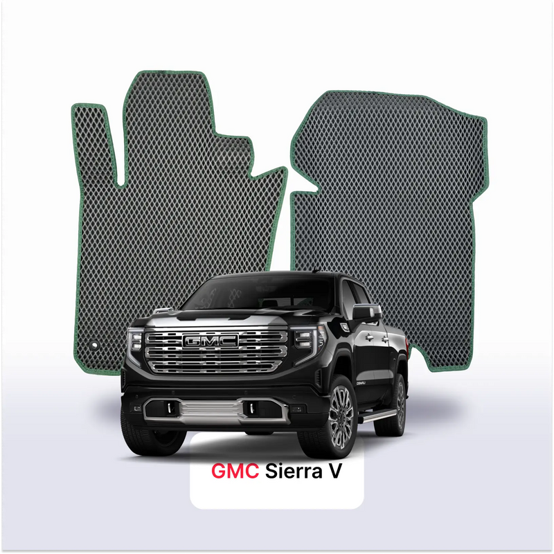 Car mats EVA for GMC Sierra 5 gen 2018-2026 year Pick-Up double cabin