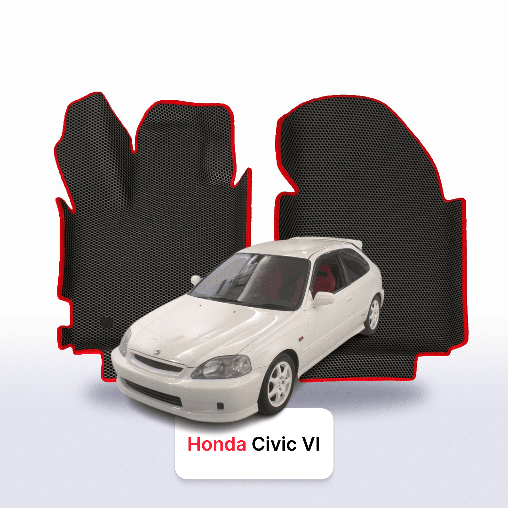 Car mats EVA for Honda Civic 6 gen 1995-2001 year HATCHBACK 3 door + EVA heel pad