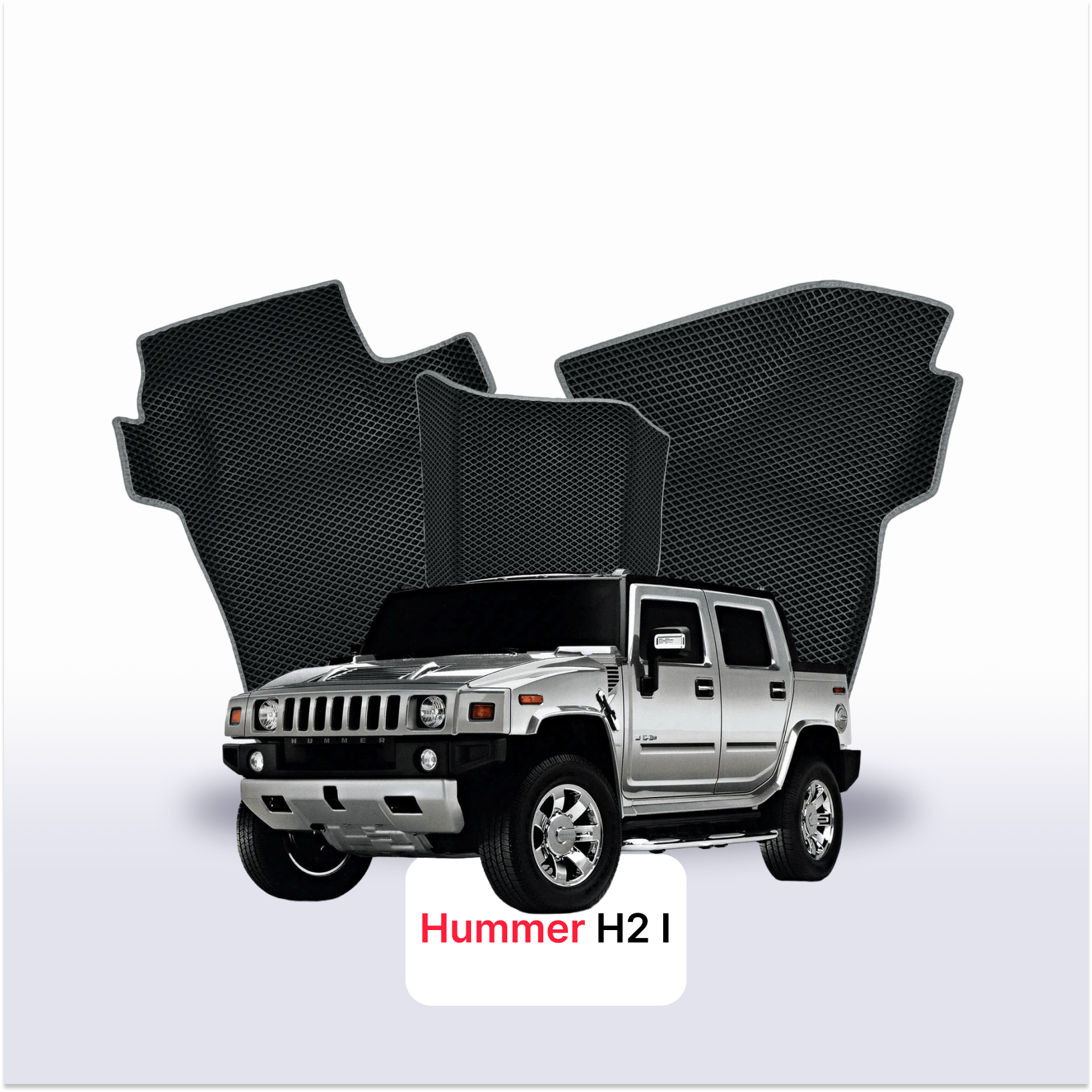 Car mats EVA for Hummer H2 1 gen 2002-2009 year PICK-UP double cabin