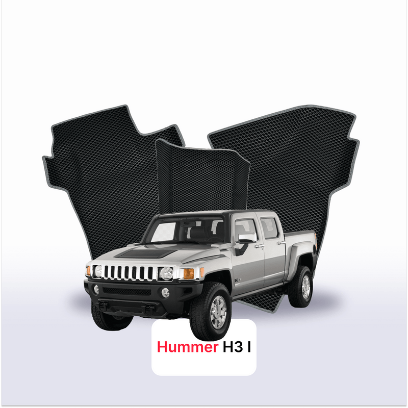 Car mats EVA for Hummer H3 1 gen 2005-2010 year PICK-UP double cabin