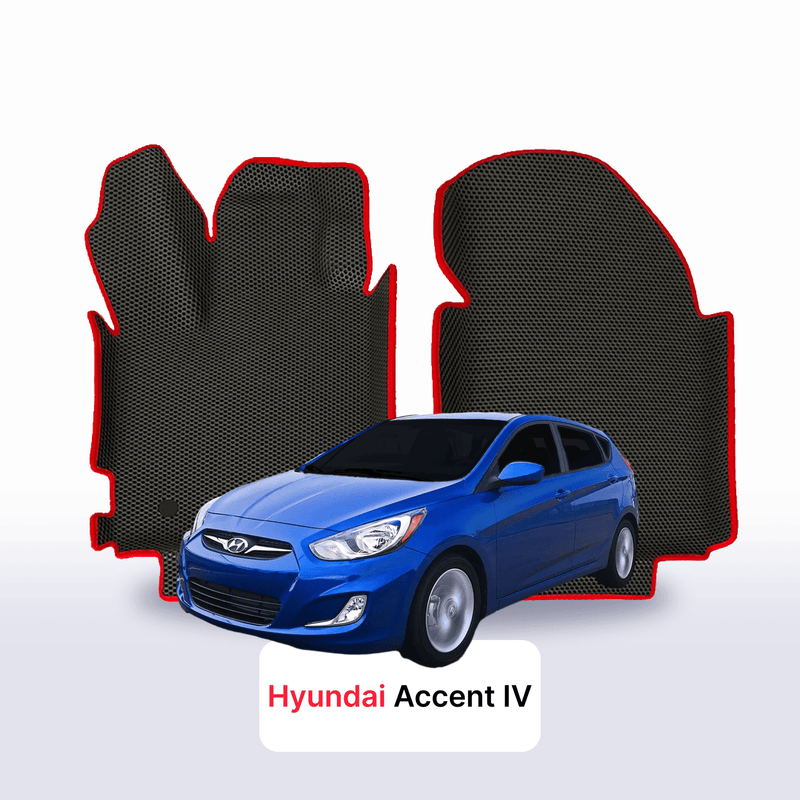 Car mats EVA for Hyundai Accent 4 gen 2010-2019 year HATCHBACK 5 door