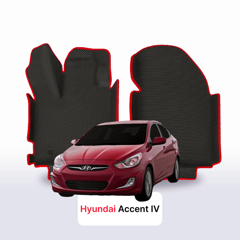 Car mats EVA for Hyundai Accent 4 gen 2010-2017 year SEDAN