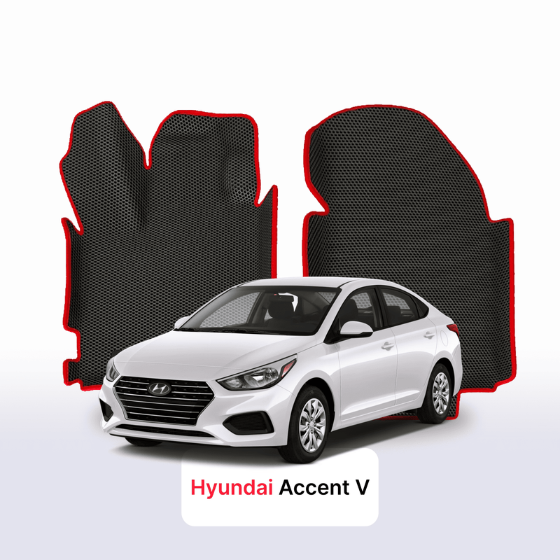 Car mats EVA for Hyundai Accent 5 gen 2017-2023 year SEDAN