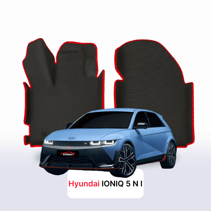 Car mats EVA for Hyundai IONIQ 5N 1 gen 2021-2027 year Electric SUV + Metal heel pad
