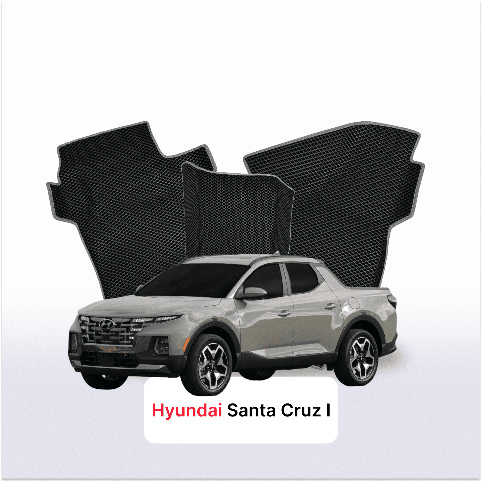 Car mats EVA for Hyundai Santa Cruz 1 gen 2021-2028 year PICK-UP double cabin