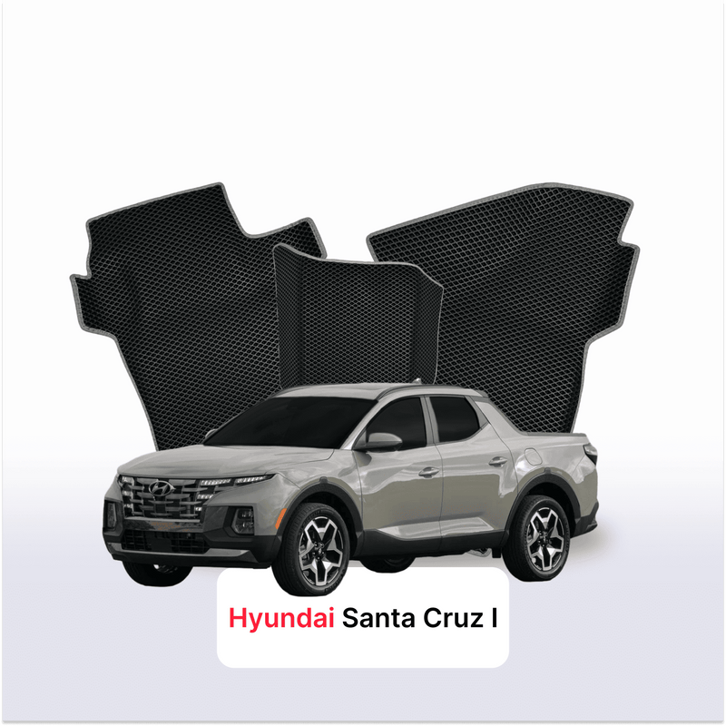 Car mats EVA for Hyundai Santa Cruz 1 gen 2021-2028 year PICK-UP double cabin