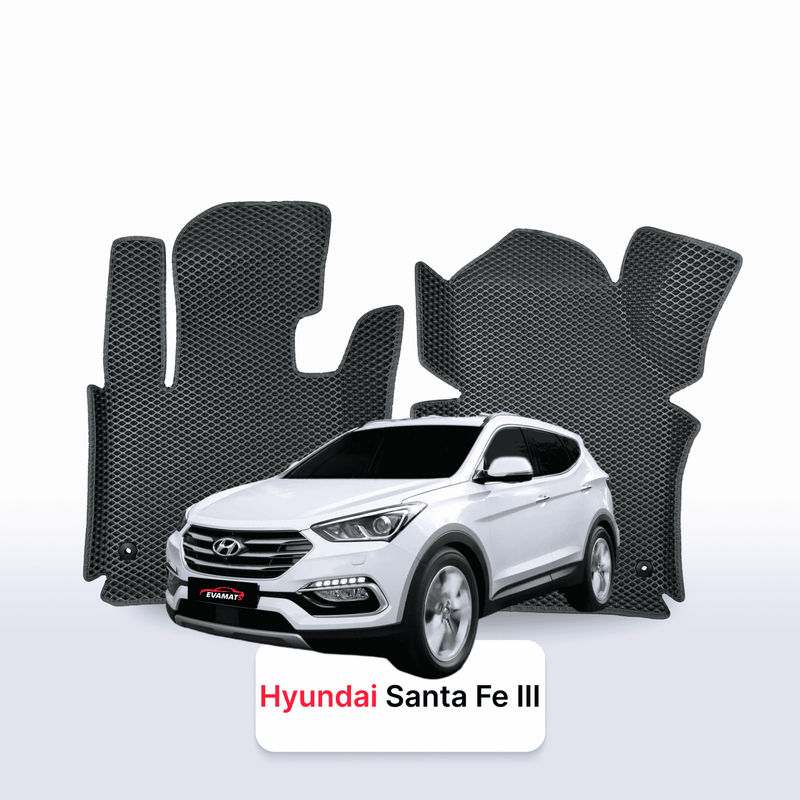 Car mats EVA for Hyundai Santa Fe 3 gen 2012-2018 year SUV