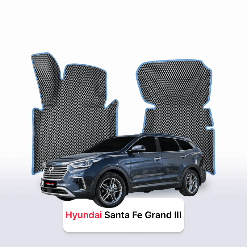 Car mats EVA for Hyundai Santa Fe Grand 3 gen 2012-2018 year SUV