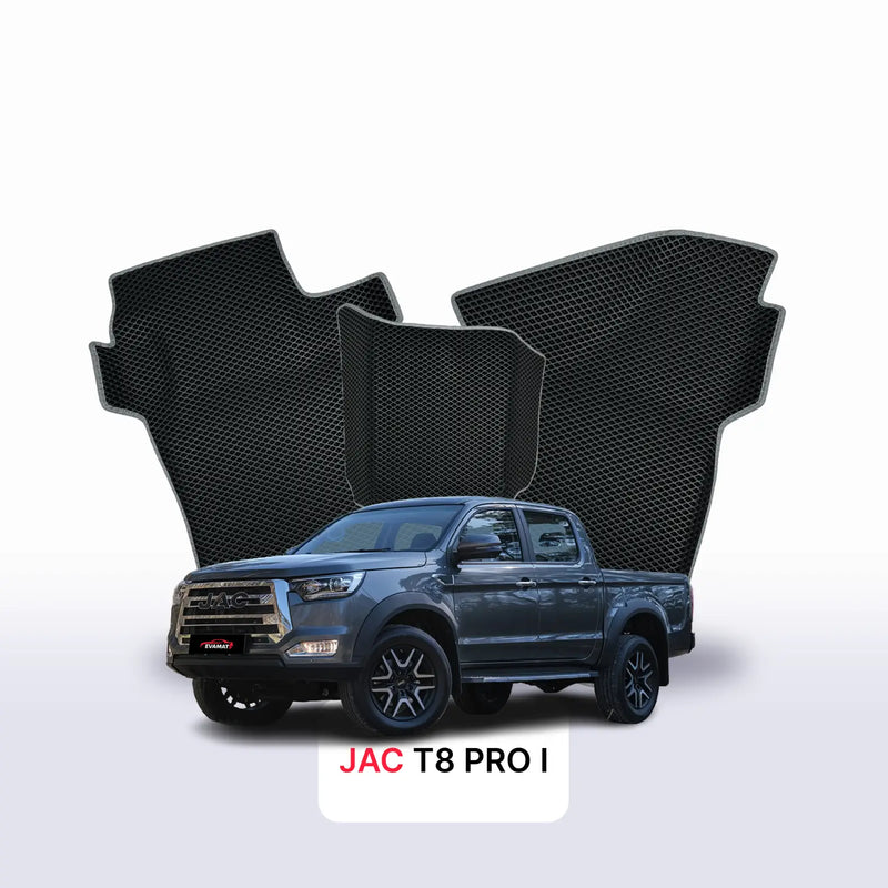 Car mats EVA for JAC T8 PRO 1 gen 2018-2027 year PICK-UP  double cabin