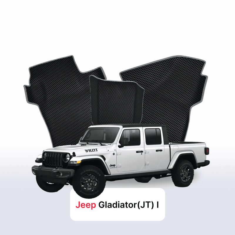 Car mats EVA for Jeep Gladiator(JT) 1 gen 2019-2028 year PICK-UP  double cabin