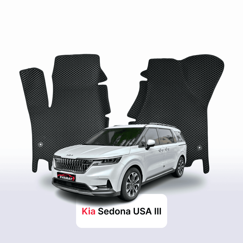 Car mats EVA for Kia Sedona USA III gen 2014-2020 year MINIVAN