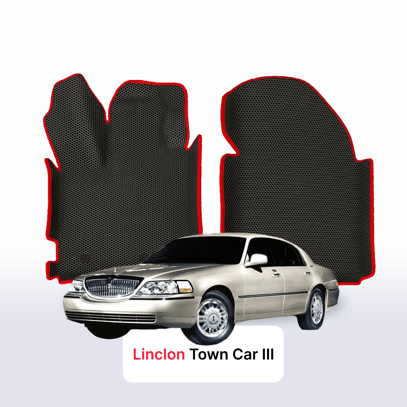 Car mats EVA for Lincoln Town Car 3 gen 1997-2011 year SEDAN + Metal heel pad
