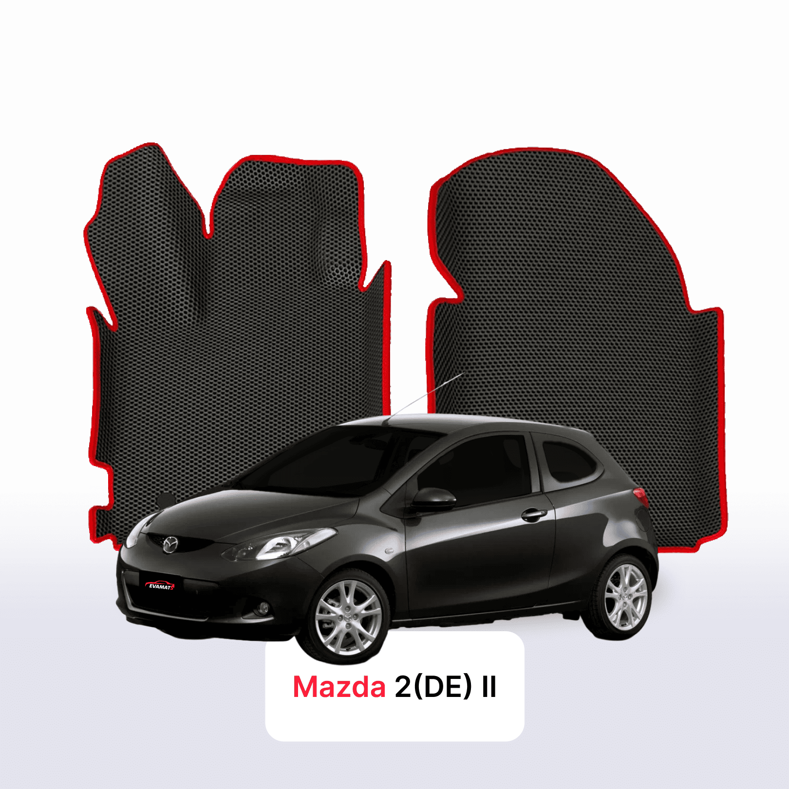 Car mats EVA for Mazda 2(DE) 2 gen 2007-2014 year HATCHBACK 3 door