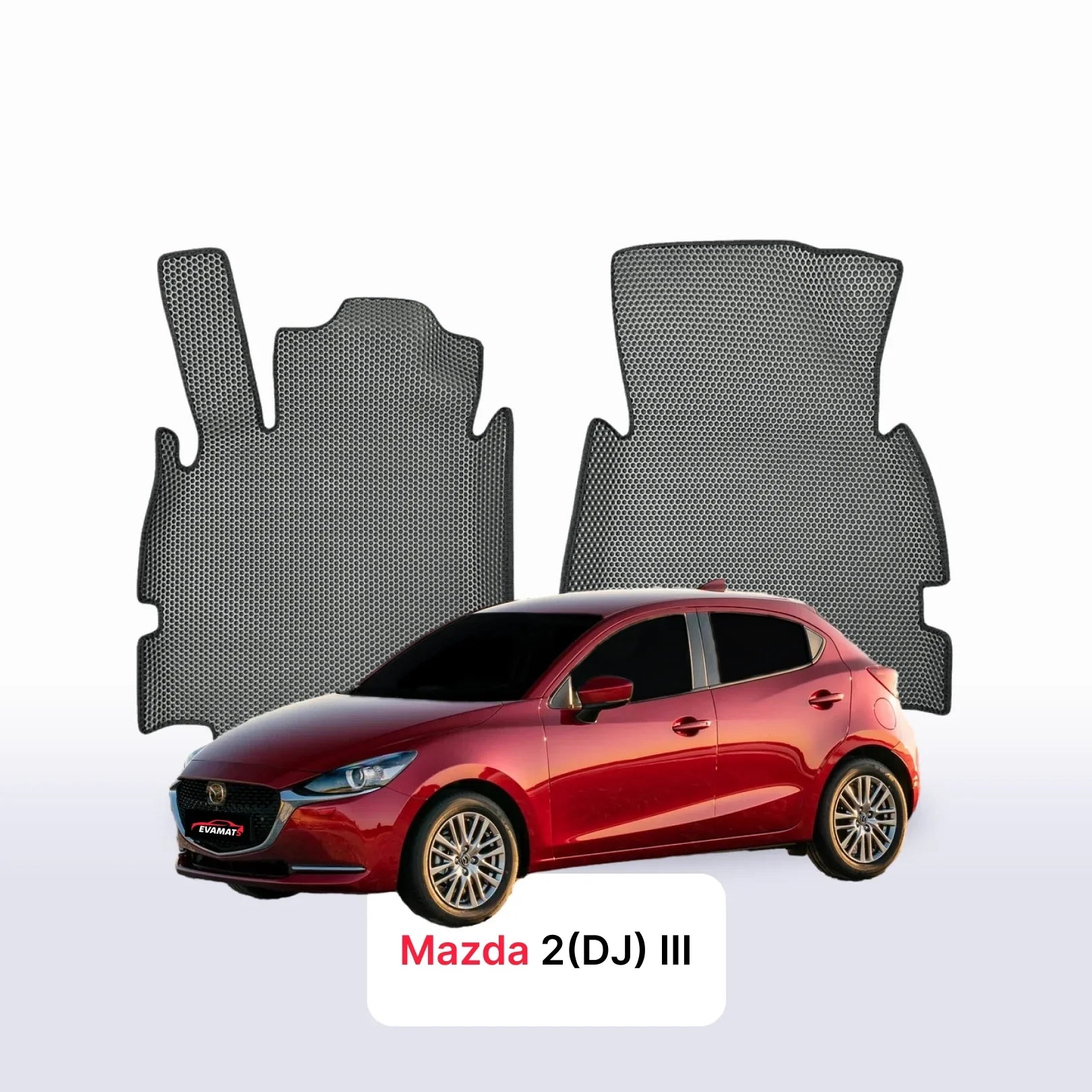 Car mats EVA for Mazda 2(DJ) 3 gen 2014-2028 year HATCHBACK 5 door + EVA heel pad