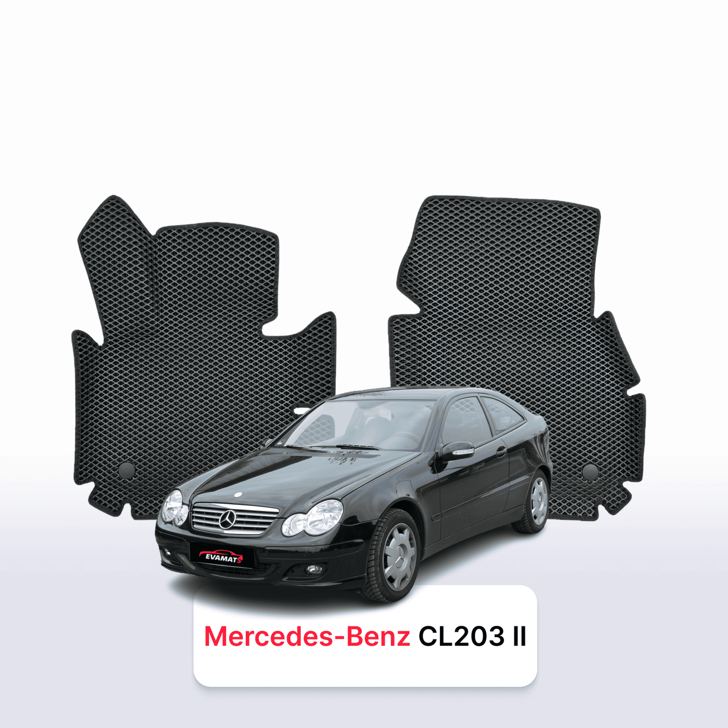 Car mats EVA for Mercedes-Benz C-klasa(CL203) 2 gen 2000-2008 year HATCHBACK 3 door