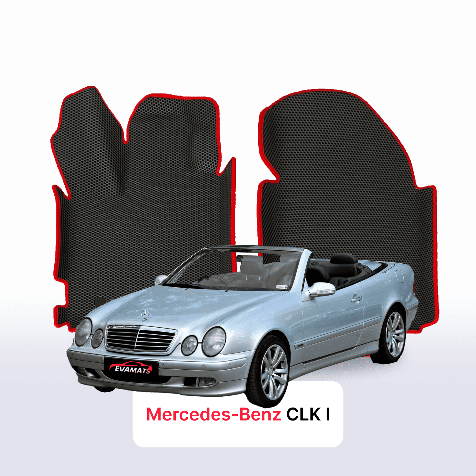 Car mats EVA for Mercedes-Benz CLK 1 gen (C208) 1997-2002 year CABRIO