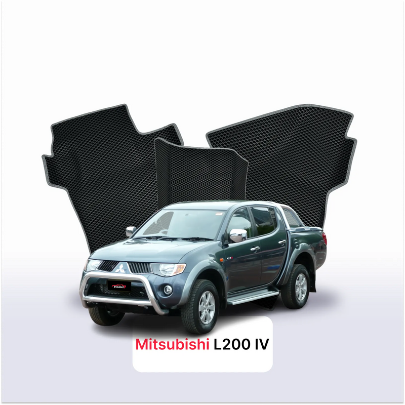 Car mats EVA for Mitsubishi L200 pre-facelift 4 gen 2005-2011 year Pick-Up  double cabin