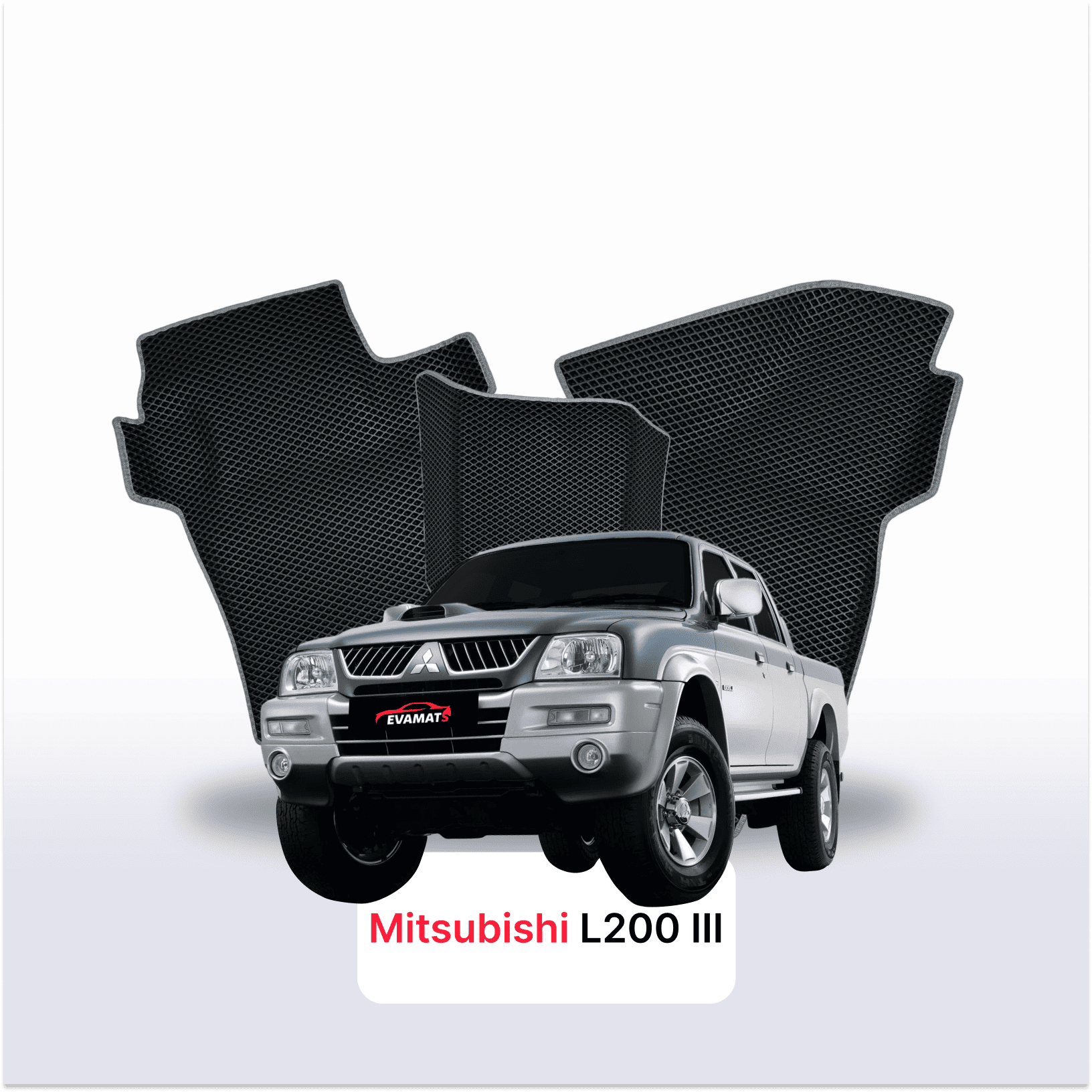Car mats EVA for Mitsubishi L200 3 gen 1996-2006 year PICK-UP  double cabin