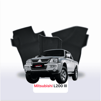 Car mats EVA for Mitsubishi L200 3 gen 1996-2006 year PICK-UP  double cabin